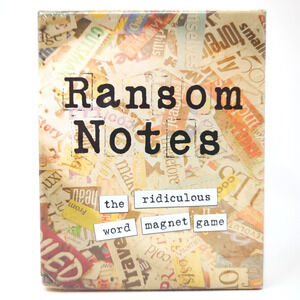 New Sealed Ransom Notes The Ridiculous Word Magnet Party Board Game 3-6 Players